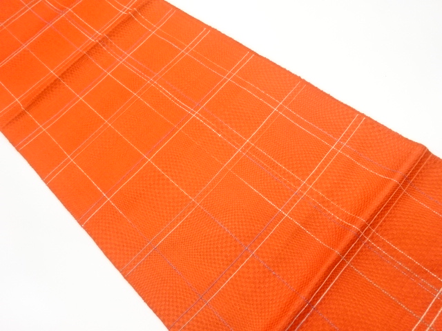 JAPANESE KIMONO / VINTAGE NAGOYA OBI / CHIKUZEN HAKATA / WOVEN GRID & CHECKERED